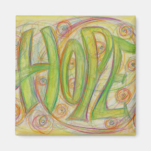 Healing Hope Word Art Custom Fridge Magnets