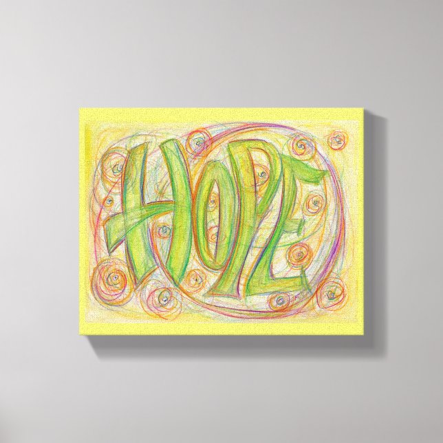 Healing Hope Word Art Painting Wrapped Canvas Art (Front)