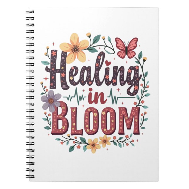Healing in Bloom Doctor Floral Spring Medical Notebook (Front)