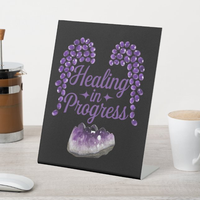 Healing in Progress  Inner Peace Loading  Pedestal Sign (In SItu)