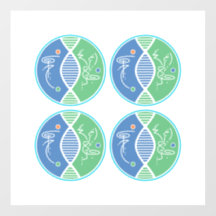 Healing Inner Circle Symbol Window Cling (4-up)