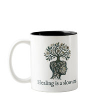 Healing is a Slow Art" Mindful Tree Roots Mug