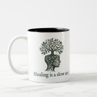 Healing is a Slow Art" Mindful Tree Roots Mug