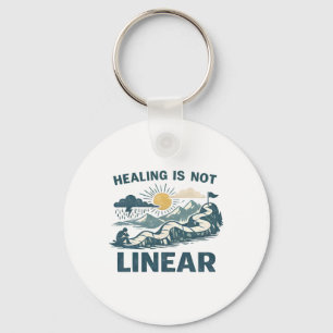 Healing Is Not Linear Mental Health Awareness Keychain