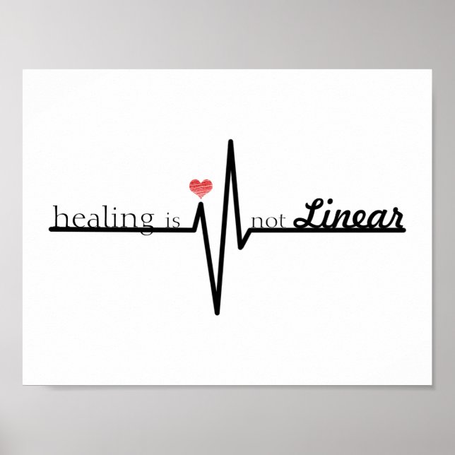 Healing Is Not Linear- Mental Health Awareness Poster (Front)
