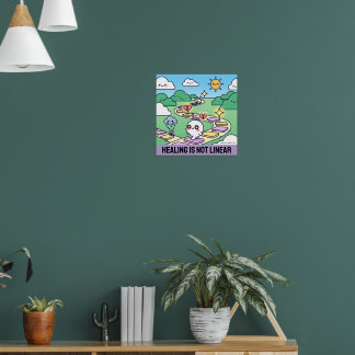 Healing Is Not Linear Poster – Inspirational Wall