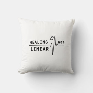 healing is not linear throw pillow