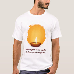 Healing Light Candle T‑Shirt Inspirational Quote T-Shirt