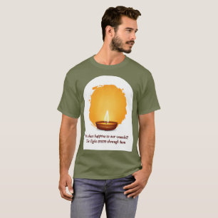 Healing Light Candle T‑Shirt Inspirational Quote T-Shirt
