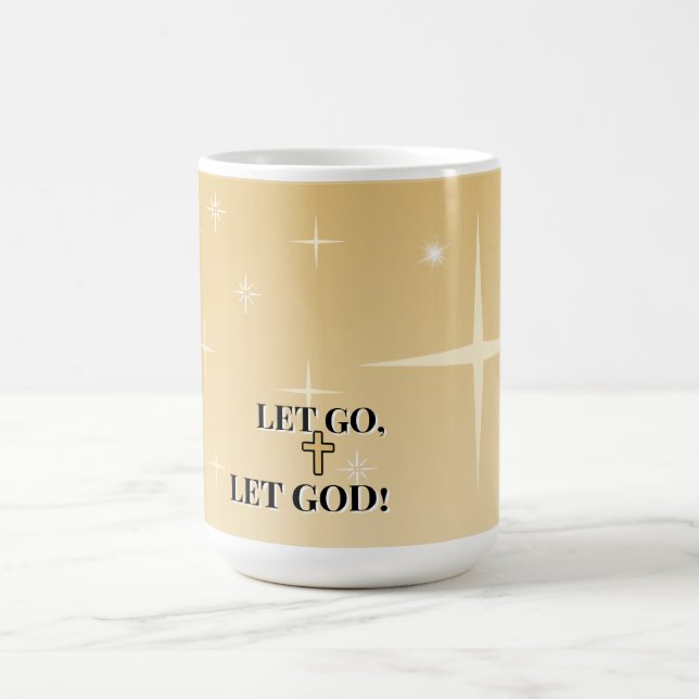 Healing Light Le Go Let God Cross Coffee Mug (Center)