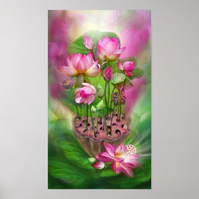 Healing Lotus - Crown Chakra Art Poster/Print Poster (Front)