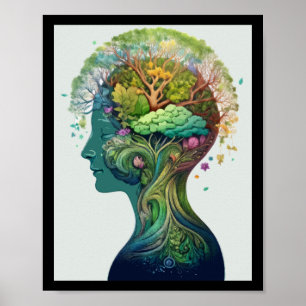 Healing Minds World Mental Health Day Sticker Poster