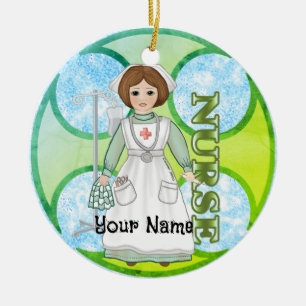 Healing nurse  ceramic ornament