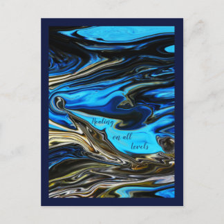 Healing on all levels marbled Postcard