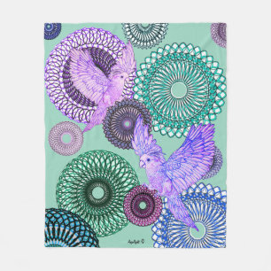 Healing Parakeet Fleece Blanket