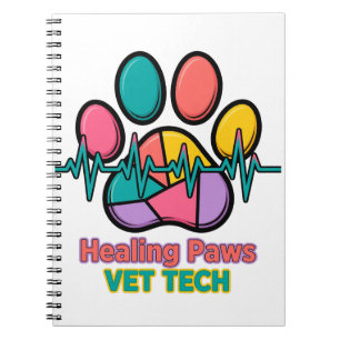 Healing Paws Vet Tech Notebook