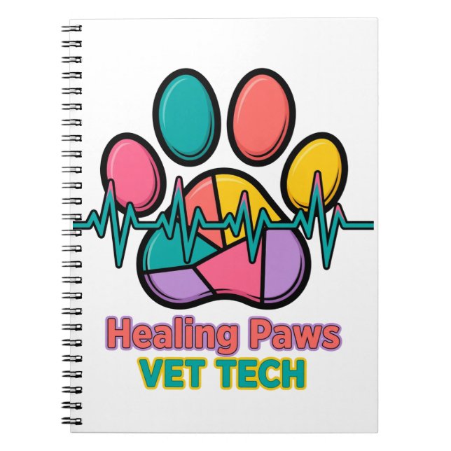Healing Paws Vet Tech Notebook (Front)