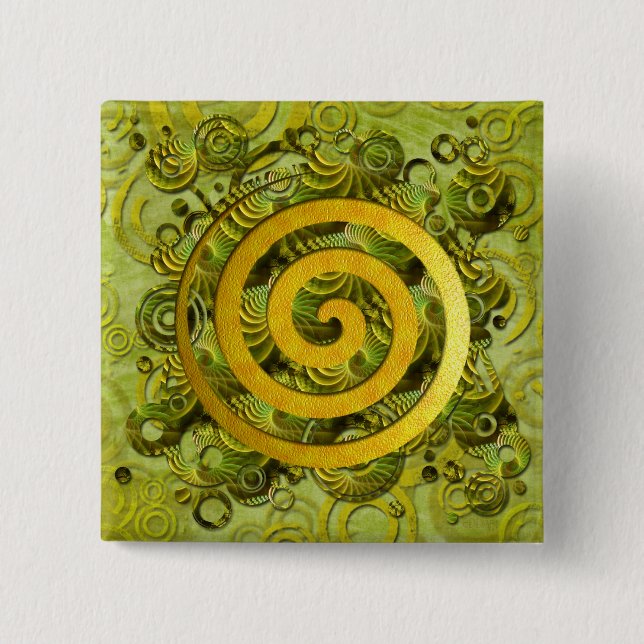 Healing Power 2 Inch Square Button (Front)