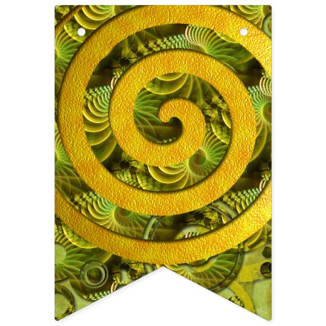 Healing Power Spiral gold Bunting Flags (First Flag)