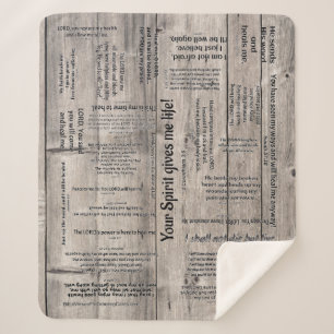 Healing Scriptures Blanket - woodgrain