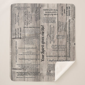 Healing Scriptures Blanket - woodgrain