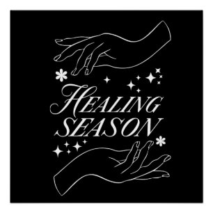 Healing Season   Modern Line Art Semi-Gloss Po Poster
