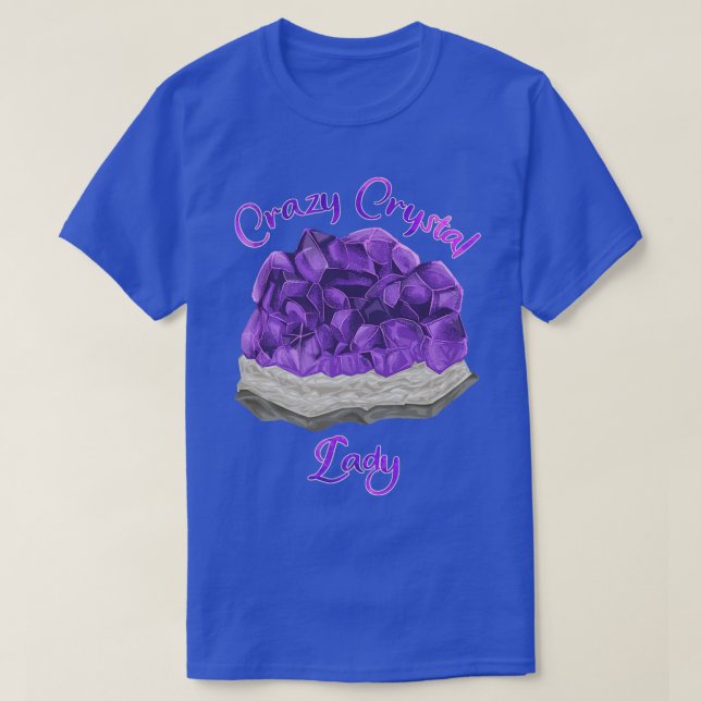 Healing Stone EsotericCrazy Crystal Lady2662  T-Shirt (Design Front)