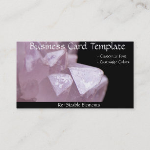 Healing Stones Energy Rose Quartz Business Card