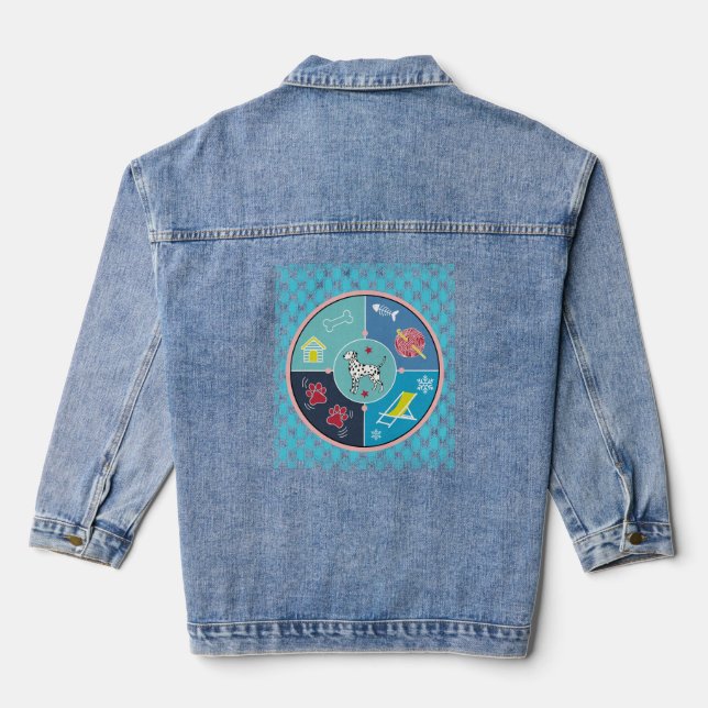Healing therapy denim jacket (Back)