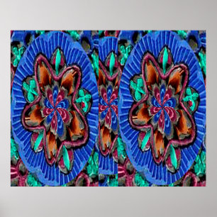 Healing Therapy  - Flower Blue Poster