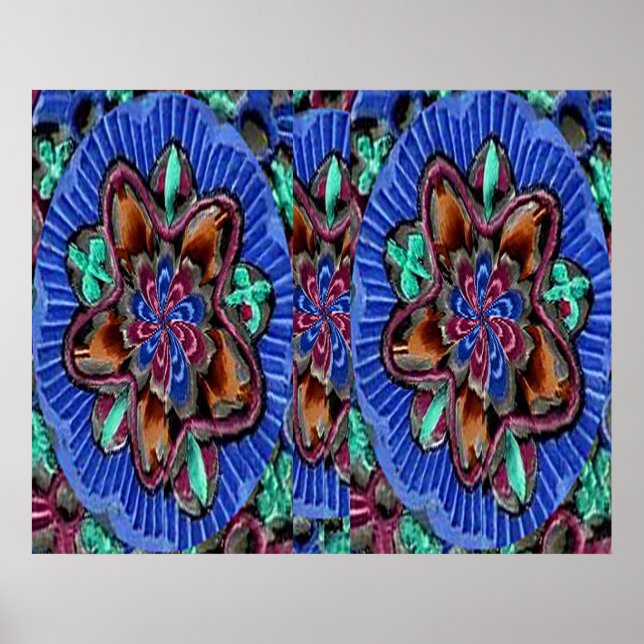 Healing Therapy  - Flower Blue Poster (Front)