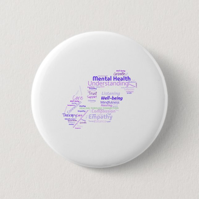Healing Through Connection  2 Inch Round Button (Front)
