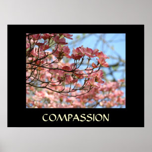 HEALING TOUCH ART gifts COMPASSION Dogwood Flowers Poster