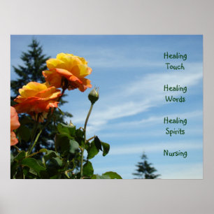 Healing touch Healing word Healing spirit Nursing Poster