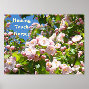 Healing Touch Nurses posters Pink Blossoms Nursing