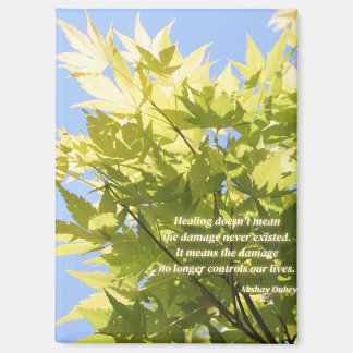 healing tree, inspirational quote - magnet