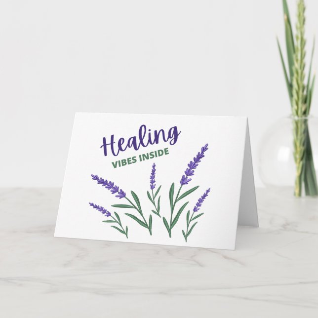 Healing Vibes Inside Folded Greeting Card (Front)
