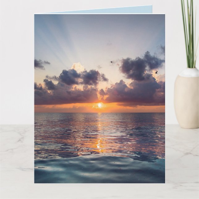 HEALING VIBES Miami Sunset BIG greeting card (Front)