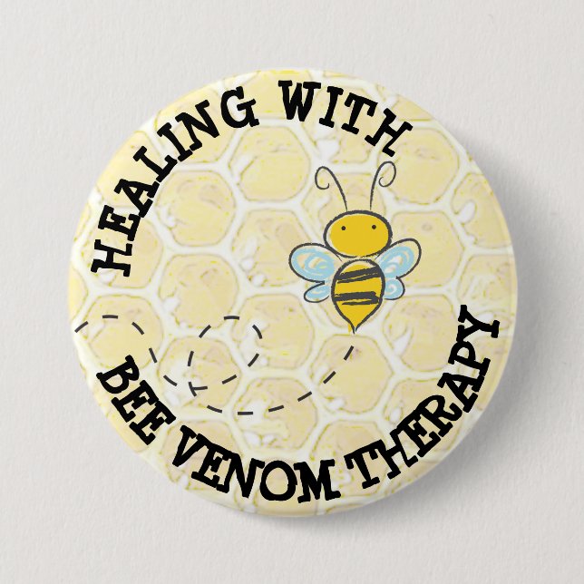 Healing with Bee Venom Therapy Button (Front)