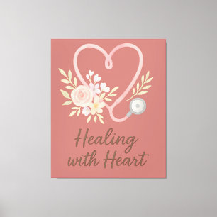 Healing with heart canvas print
