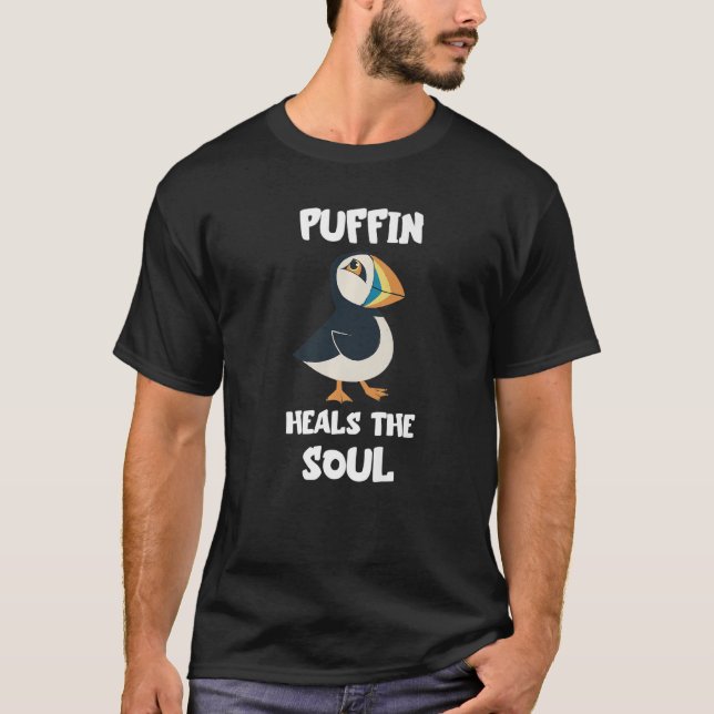 Heals The Soul Puffin Puffin  Iceland Animal Sea B T-Shirt (Front)