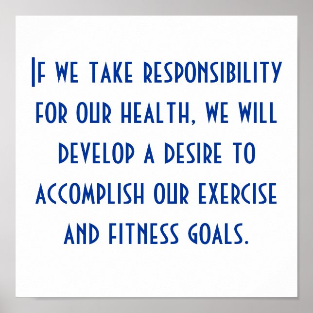 Health and Exercise Motivation Poster (Front)