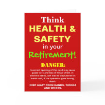 Health and Safety Funny Retirement Joke