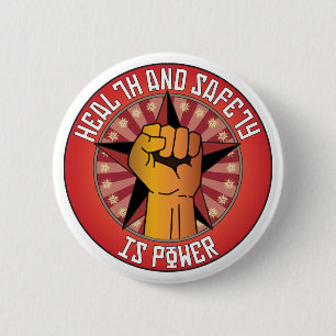 Health And Safety Is Power 2 Inch Round Button