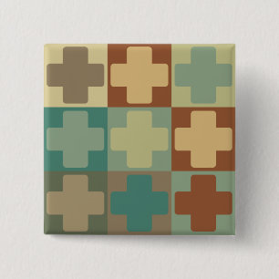 Health and Safety Pop Art 2 Inch Square Button