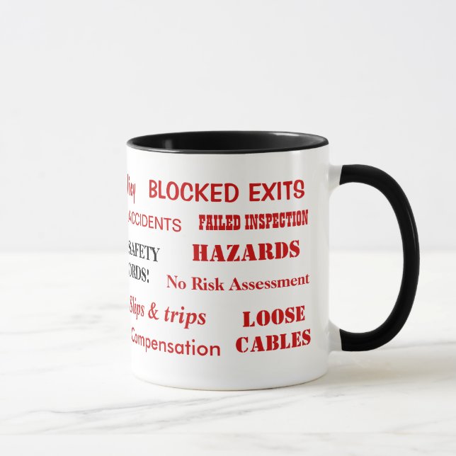 Health and Safety Swear Words and Expletives! Mug (Right)