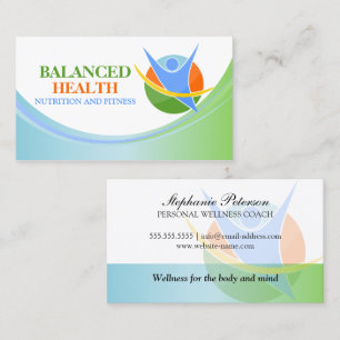 Health and Wellness Coach Business Card