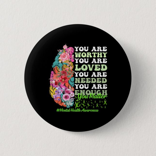 Health Awareness  2 Inch Round Button (Front)