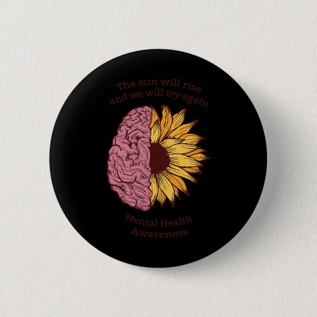 Health Awareness 2  Inch Round Button (Front)