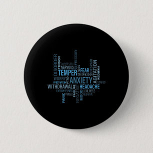 Health Awareness Anxiety Depression Disorder 2 Inch Round Button